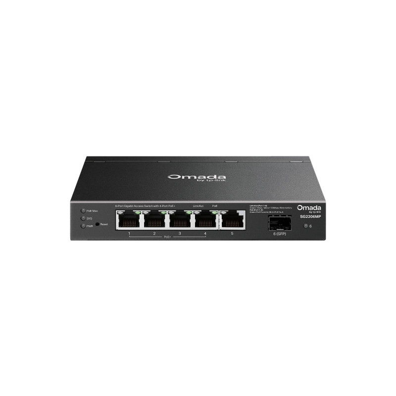 Omada Switch Gigabit Omada Access à 6 ports avec PoE+ pour 4 ports - Vue 1