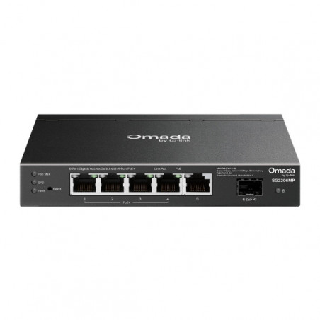 Omada Switch Gigabit Omada Access à 6 ports avec PoE+ pour 4 ports - Vue 1