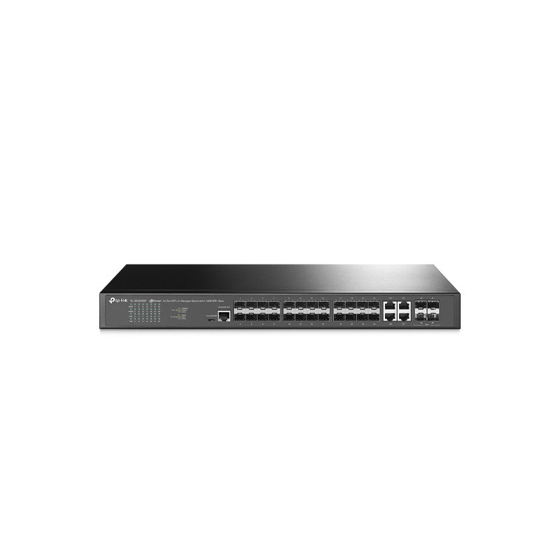 Omada Switch administrable JetStream 24 ports SFP L2+ avec 4 emplacements SFP+ 10GE - Vue 1