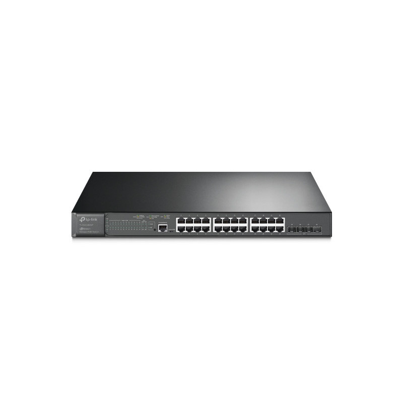 Omada Switch administrable JetStream 24 ports PoE+ Gigabit et 4 ports 10GE SFP+ L2+ - Vue 1