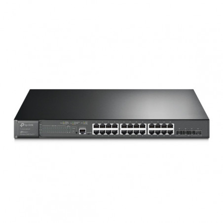 Omada Switch administrable JetStream 24 ports PoE+ Gigabit et 4 ports 10GE SFP+ L2+ - Vue 1