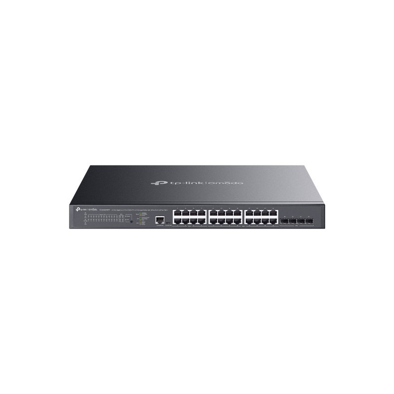 Omada Switch administrable Omada 24 ports Gigabit et 4 ports 10GE SFP+ L2+ avec 16 ports PoE+ et 8 ports PoE++ - Vue 1