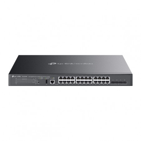 Omada Switch Gigabit Omada 24 ports PoE++ rackable administrable L3 avec 4 emplacements 10G - Vue 1
