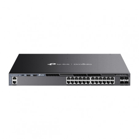 Omada Switch administrable L3 Omada 24 ports Gigabit Stackable avec 4x slots 10G - Vue 1