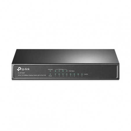 tplink Switch de bureau 8 ports 10/100 Mbps - 4 ports PoE - Vue 1