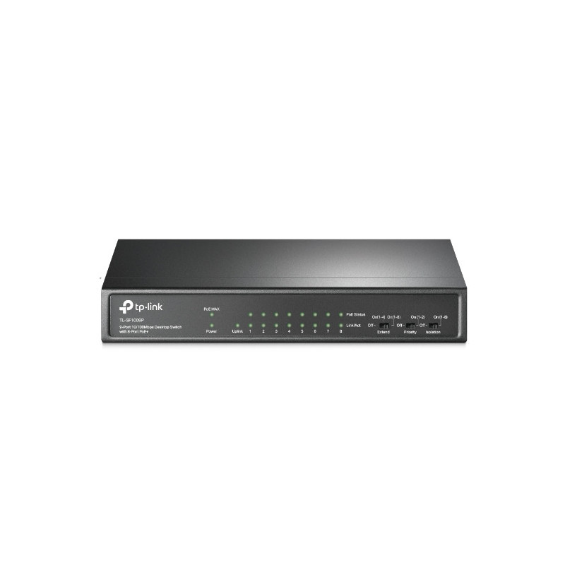 tplink Switch de bureau 9 ports 10/100 Mbps avec 8 ports PoE+ - Vue 1