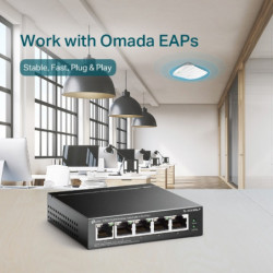 tplink Switch de bureau Gigabit à 5 ports dont 4 ports PoE+ - Vue 5