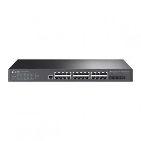 Omada Switch administrable L2+ 24 ports Gigabit avec 4x slots SFP+ 10GE SFP+ et alimentation UPS - Vue 1