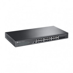 Omada Switch administrable L2+ 24 ports Gigabit avec 4x slots SFP+ 10GE SFP+ et alimentation UPS - Vue 2