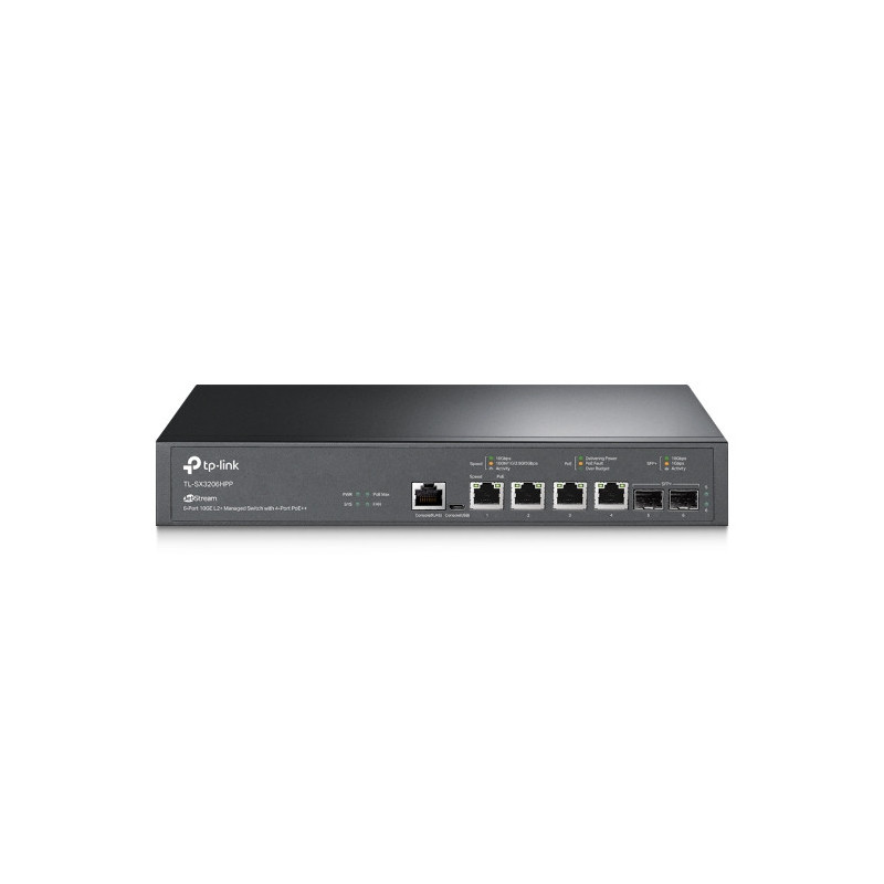 Omada Switch administrable JetStream 6 ports 10GE L2+ dont 4 ports PoE++ - Vue 1