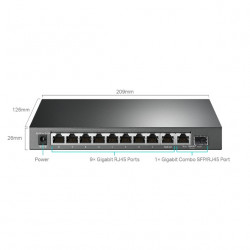 Switch Easy Smart 10 ports PoE+ 150W TP-Link TL-SG1210MPE | DSI France