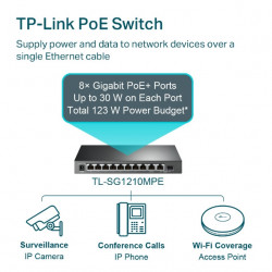 Switch Easy Smart 10 ports PoE+ 150W TP-Link TL-SG1210MPE | DSI France