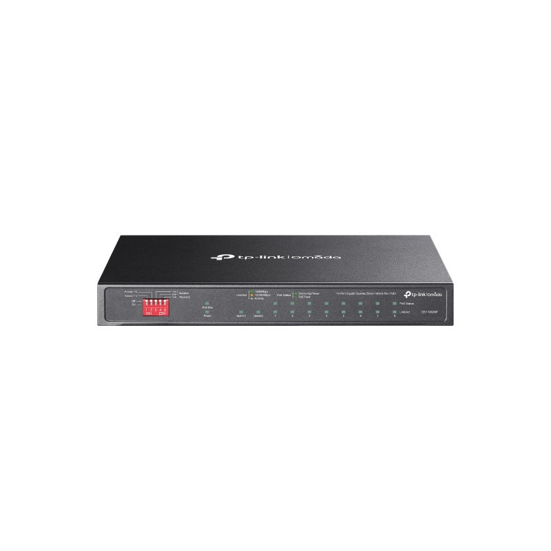 Omada Switch de bureau Omada 10 ports Gigabit non administrable avec 8 ports PoE+ - Vue 1
