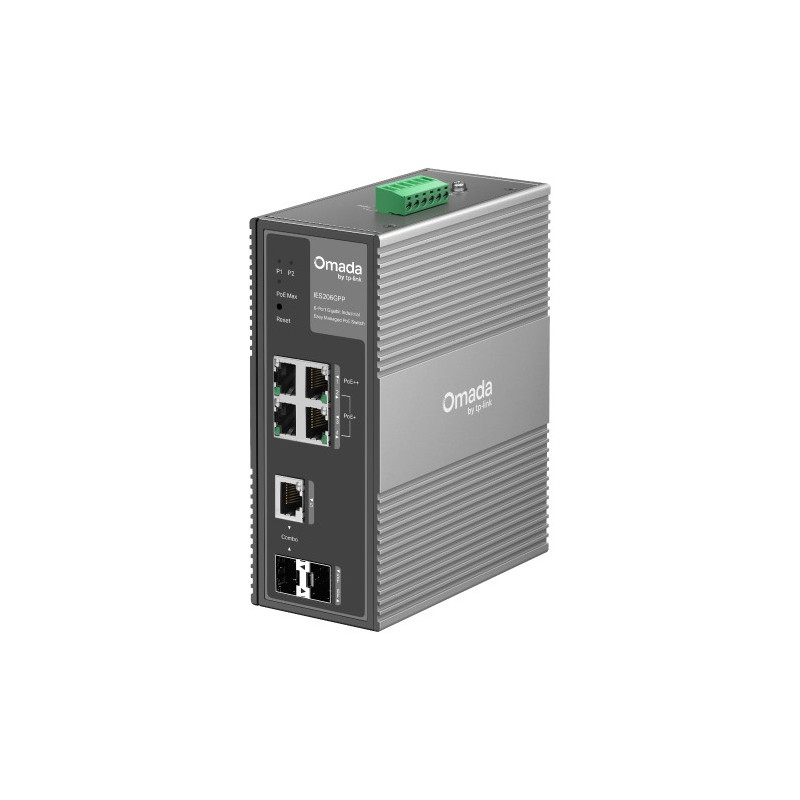 Omada Switch industriel facile à gérer Omada 6 ports Gigabit avec 3 ports PoE+ et 1 port PoE++ - Vue 1