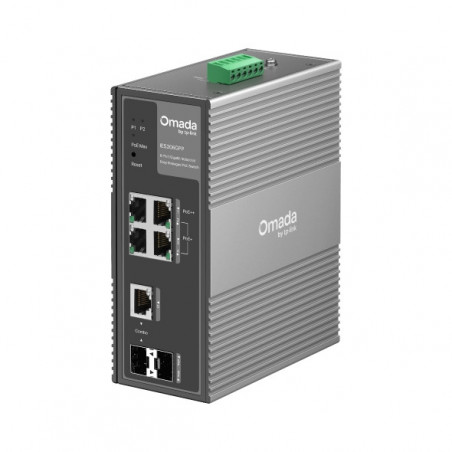 Omada Switch industriel facile à gérer Omada 6 ports Gigabit avec 3 ports PoE+ et 1 port PoE++ - Vue 1