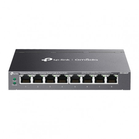 Omada Switch de bureau Omada 8 ports Gigabit non administrable avec 8 ports PoE+ - Vue 1